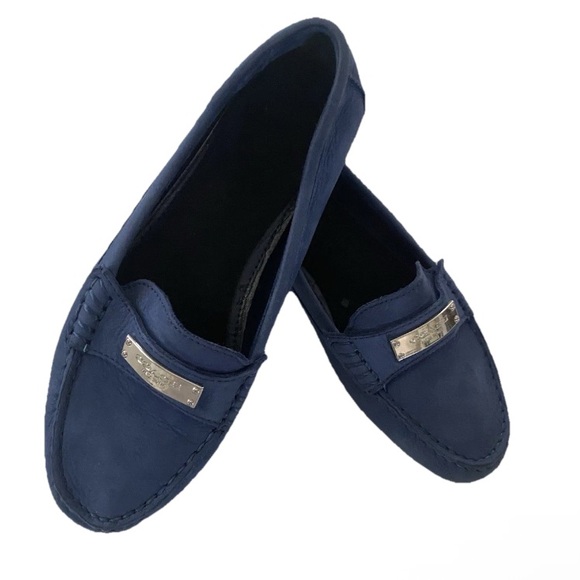 Coach Dark Blue Loafers size 6.5B - Picture 1 of 16